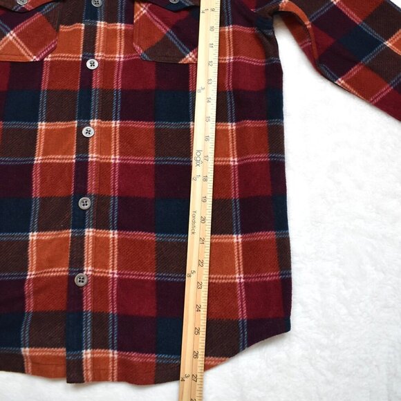 Freedom Foundry Mens Plaid Fleece Button Down Shirt Shacket Sz S Western Outdoor - Picture 12 of 16